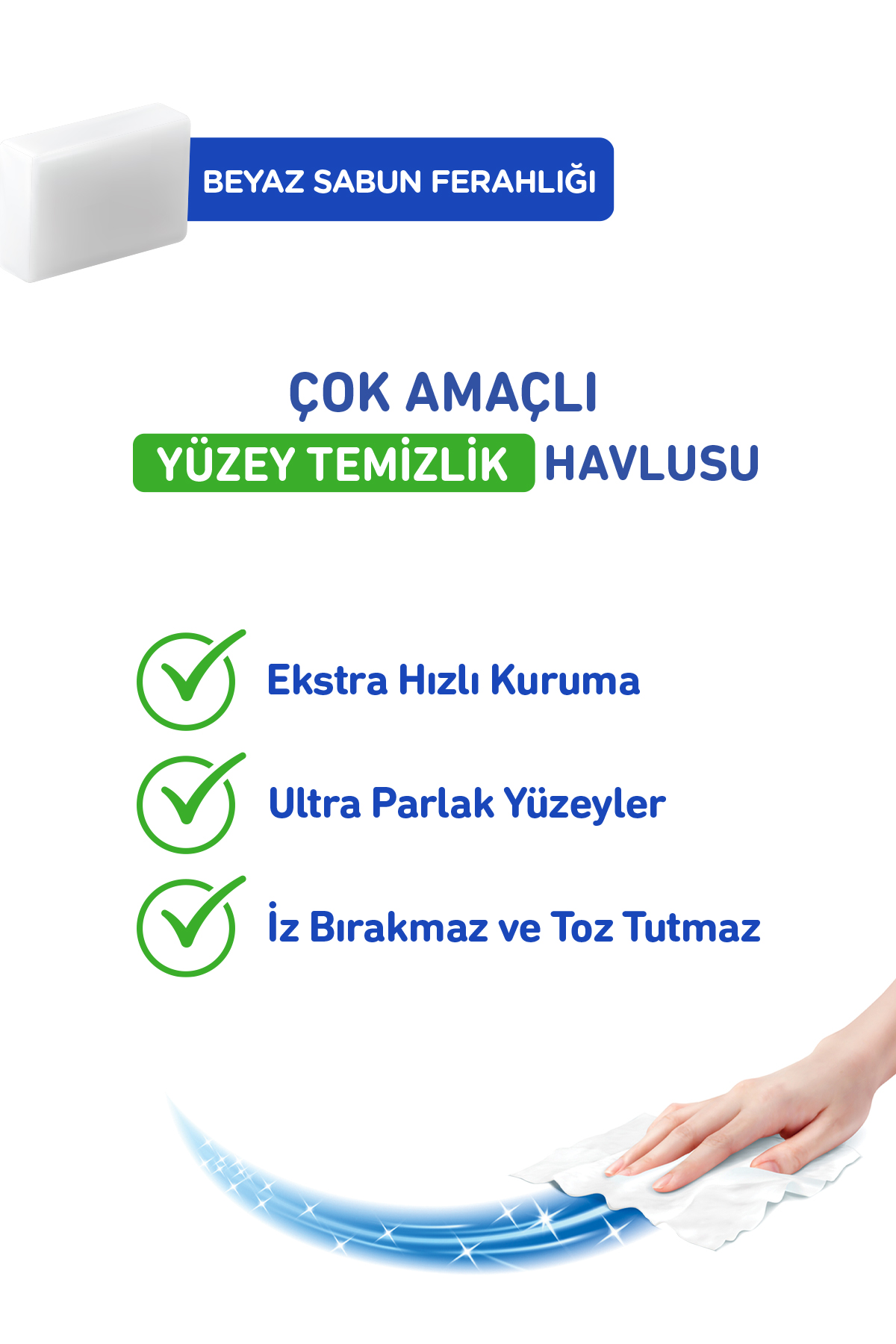 Giggles XXL İz Bırakmayan Yüzey Temizlik Havlusu - (Beyaz Sabun Ferahlığı) 100 Yaprak